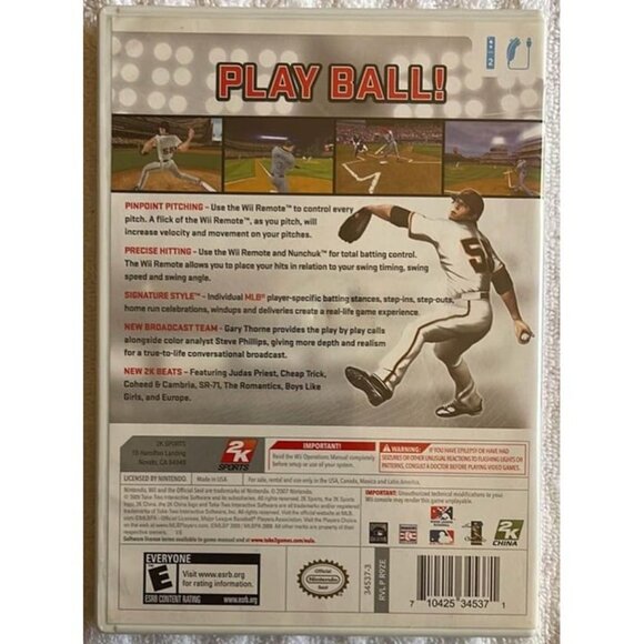 Major League Baseball 2K9 (Nintendo Wii, 2009) Complete - Picture 2 of 5